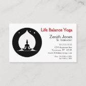 ロータスポジションアンドフレームヨガインストラクター 名刺 (正面)