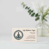 ロータスポジションインマンダラヨガ先生 名刺 (スタンド正面)