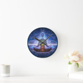 ロータスポジションチャクラII ラウンド壁時計 (ホーム)