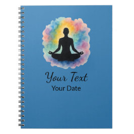 ロータスポーズウォーターカラーオーラヨガカスタム ノートブック