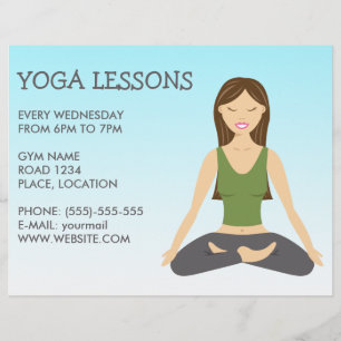 ロータスポーズヨガレッスンのヨガウーマン チラシ