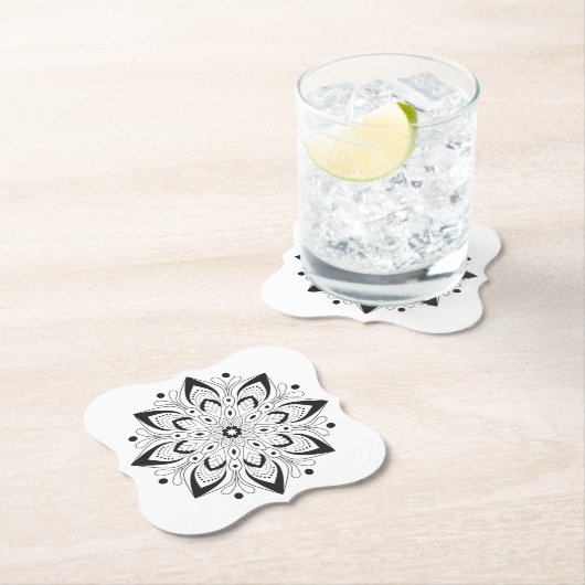 ロータスマンダラデザイン紙コースター ペーパーコースター (インサイチュ)