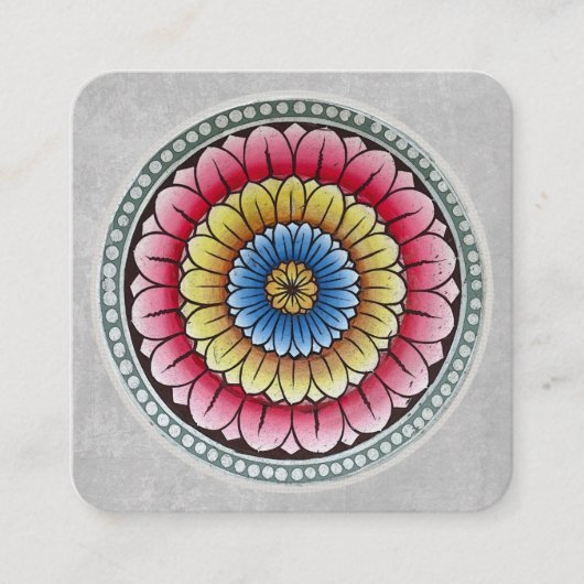 ロータスマンダラビジネスカード スクエア名刺 (正面)