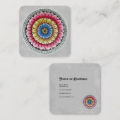 ロータスマンダラビジネスカード スクエア名刺 (正面/裏面)