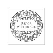 ロータスマンダラフローラ名差出人住所 ラバースタンプ (インプリント)