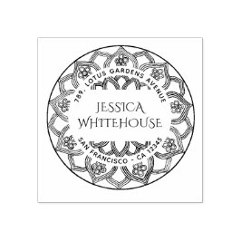 ロータスマンダラフローラ名差出人住所 ラバースタンプ