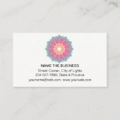 ロータスマンダラヨガインストラクター瞑想フィットネス 名刺 (裏面)