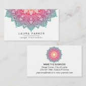 ロータスマンダラヨガインストラクター瞑想フィットネス 名刺 (正面/裏面)