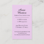 **ロータスムーン – エナジーヒーラーヨガ霊気 名刺 (裏面)