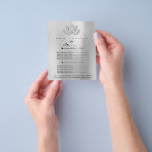 ロータスメイクアップアーティスト美しいサロンラッシュフライヤーグレイ チラシ (手)