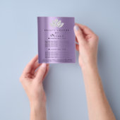 ロータスメイクアップ美しいサロンラッシュフライヤーグレーパープル チラシ (手)