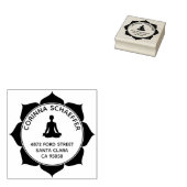 ロータスメディテーションラウンド差出人住所ラバースタンプ ラバースタンプ (押印)