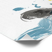 ロータスメディテーション禅アートミニマリストプリント ポスター (コーナー)