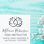 ロータスメディテーション&ヨガ先生カスタムアドレス ラバースタンプ