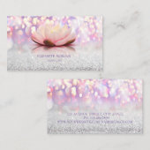 ロータスモダンエレガント《写真》ぼけ味 名刺 (正面/裏面)