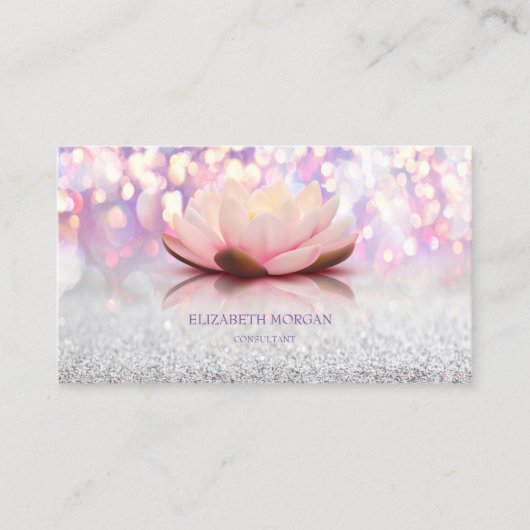 ロータスモダンエレガント《写真》ぼけ味 名刺 (正面)