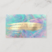 ロータスモダンバラ金ゴールドブラシストロークオパール 名刺 (裏面)