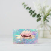 ロータスモダンバラ金ゴールドブラシストロークオパール 名刺 (スタンド正面)