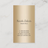 ロータスモダンフラワーエレガント金ゴールドサロンとスパ 名刺 (裏面)