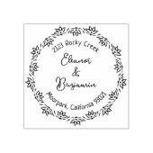 ロータスモダン差出人住所、カップル ラバースタンプ (インプリント)