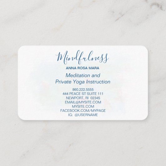 *~*ロータスモネリリヨンポンフローラ天使 名刺 (裏面)