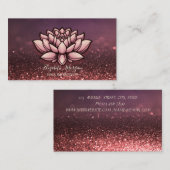 ロータスヨガインストラクターブルゴーニュ《写真》ぼけ味 名刺 (正面/裏面)