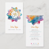 ロータスヨガウォーターカラースプラッシュセレーヌスタジオブシネ 名刺 (正面/裏面)