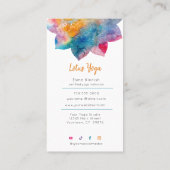 ロータスヨガウォーターカラースプラッシュセレーヌスタジオブシネ 名刺 (裏面)