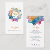 ロータスヨガウォーターカラースプラッシュセレーヌスタジオブシネ 名刺 (正面/裏面)