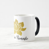 *~*ロータスヨガゴールデンワイナマステ金ゴールドロータス モーフィングマグカップ (正面右)