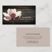 ロータスヨガ瞑想禅ヴィンテージウッド 名刺 (正面/裏面)