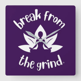 ロータスヨガ（白） BFTGクロック スクエア壁時計