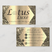 ロータスラックスメイクアップ眉毛まぶし金ゴールドソーシャルメディア 名刺 (正面/裏面)