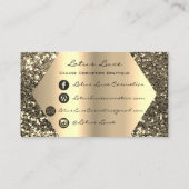 ロータスラックスメイクアップ眉毛まぶし金ゴールドソーシャルメディア 名刺 (裏面)