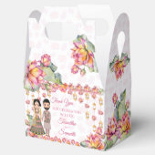 ロータスランタンインディアンメンディパーソナライズされた フェイバーボックス (オープン)