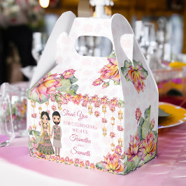 ロータスランタンインディアンメンディパーソナライズされた フェイバーボックス