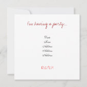 ロータスリタイアメントパーティの招待状カード 招待状 (裏面)
