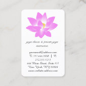 ロータスリリヨガマインドフルネスグリッター 名刺 (裏面)