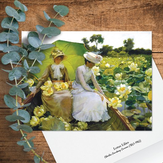 ロータスリリーチャールズコートニーカーランノートカード