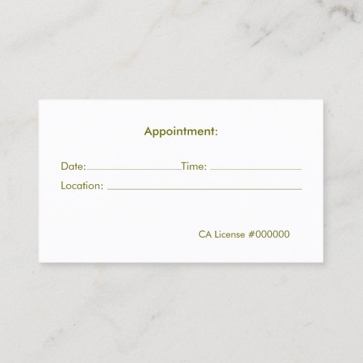 ロータスロゴウェルネスとメンタルヘルスアポイントメント 予約カード (裏面)