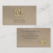 ロータスヴィンテージエレガントシックartdecoモノグラム 名刺 (正面/裏面)