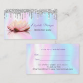 ロータス型ホログラフィックグリッタードリップ 予約カード (正面/裏面)