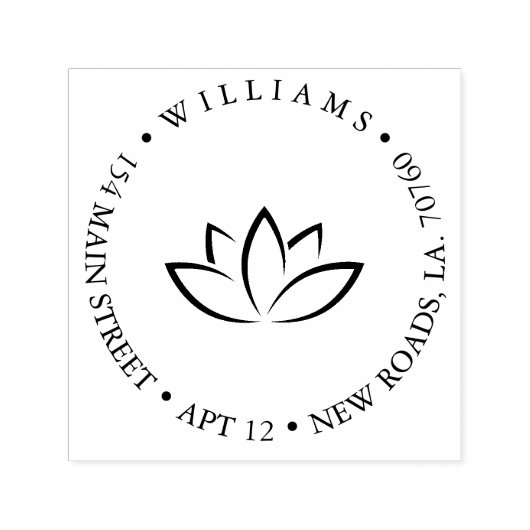 ロータス差出人住所 セルフインキングスタンプ (デザイン)