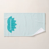 ロータス水玉模様ヨガエクササイズハンドタオル ハンドタオル (ハンドタオル)