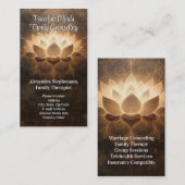 ロータス白熱［赤熱］光を放つカウンセリングセラピー心理療法 名刺 (正面/裏面)