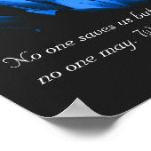 ロータス白熱［赤熱］光を放つフラワーブッダ感動的引用文 ポスター (角)