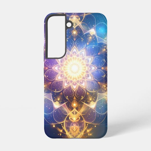 ロータス白熱［赤熱］光を放つマンダラ電話ケース SAMSUNG GALAXYケース (裏面)