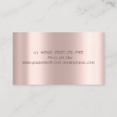 ロータス紙吹雪金ゴールドホログラフィックインクバラ金ゴールド 名刺 (裏面)