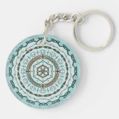 ロータス織りアクリルキーチェーン キーホルダー (裏面)