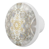 ロータス聖幾何学にメタトロンの立方体 セラミックノブ (右)